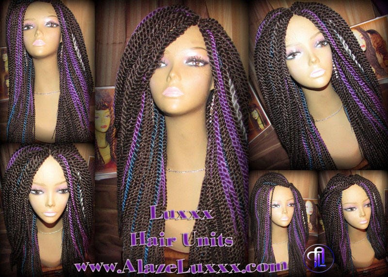 Senegalese Twist Wig 20' Straight Drop Galaxy Hair Unit! Alternative Kinky Marley Crochet Twist Box Braid Braided Dred Lock Braiding Wig
