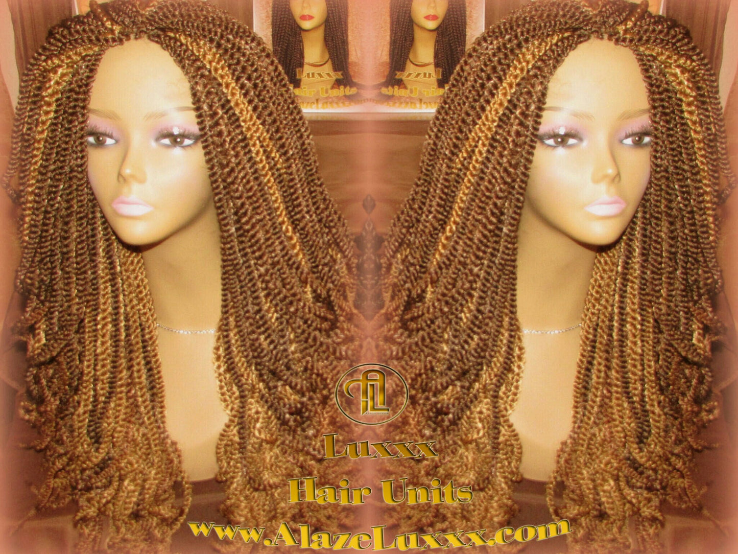 Kinky Twist Marley Twist Wig Brown Blonde 20' Handmade Unit! NEW Natural Look! Kinky Hair Extensions 20' Dred Lock Twist Ethnic Styles