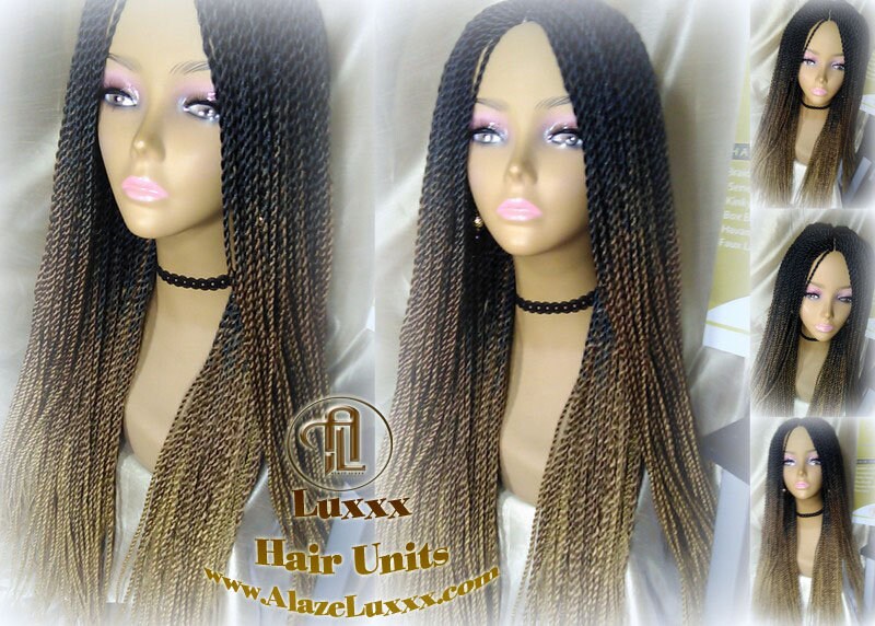 Senegalese Twist Braid Wig 26 28 Inch Long Ombre Black Brown Blonde 27 Small Crochet Braids Drag Queen Wig Synthetic Braiding Alopecia