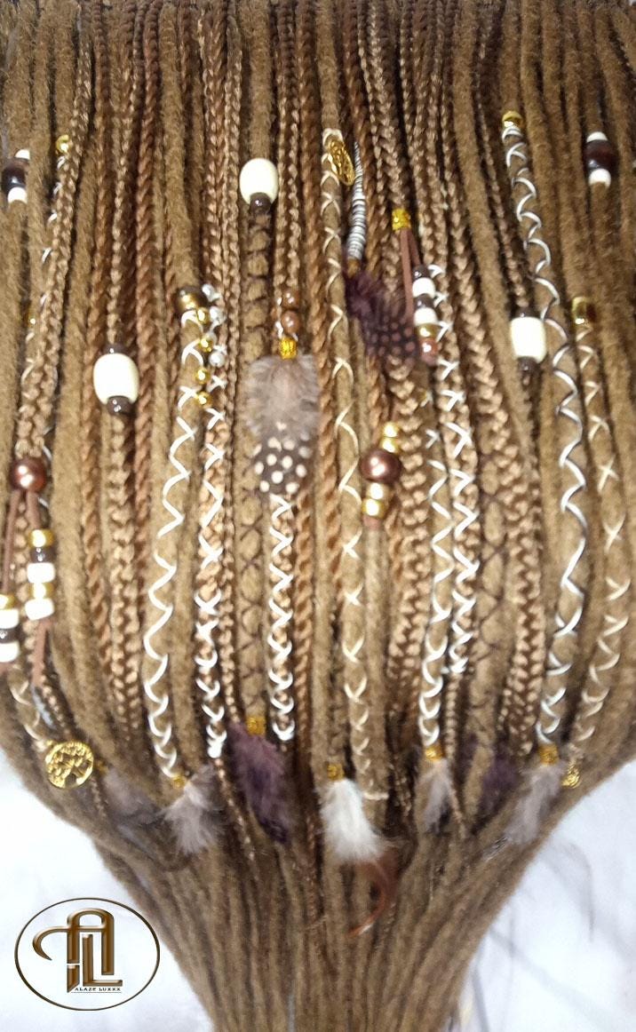 Blonde Single End SE Set Kit Synthetic Soft Crochet Boho Dread Braid Hair Wraps Extensions Textured Single Loop Dread