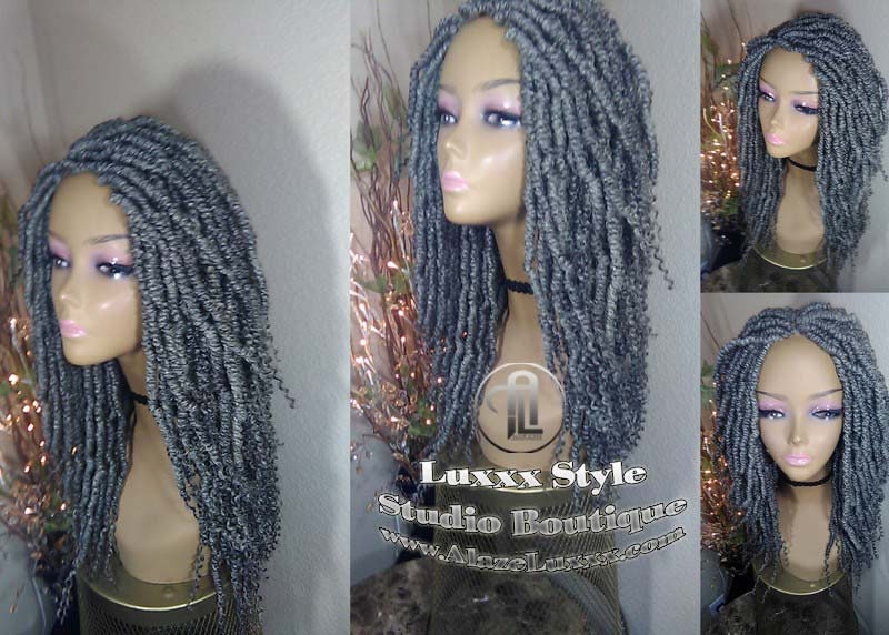 Passion Twist Mini Small Fluffy Irregular Bomb Passion Twist Hair Storm 44 51 Grey Gray Silver Storm Gypsy Bohemian Boho Water Wave