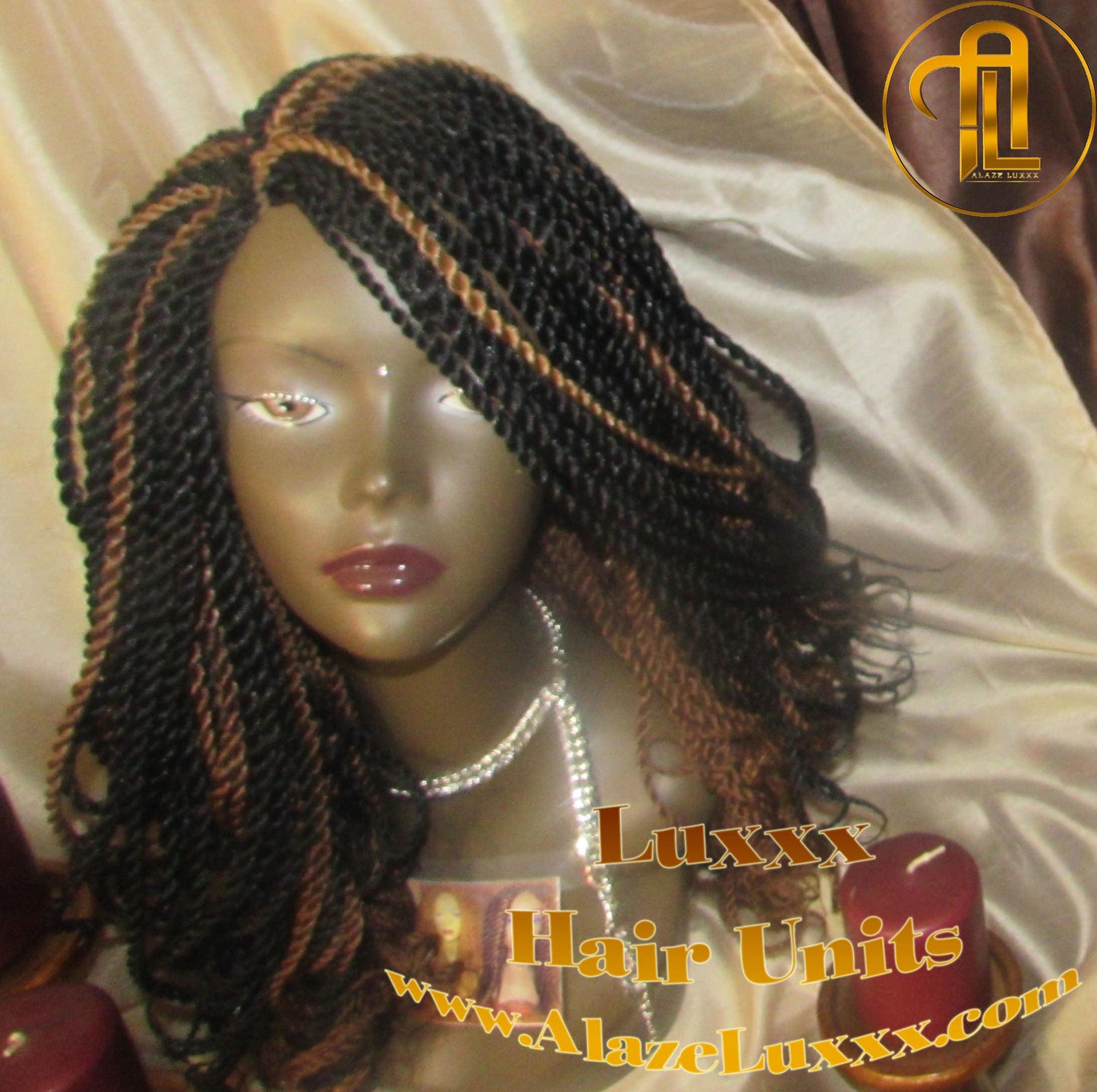 Braided Wigs Curly Senegalese Twist Wig Unit! 14' Black Auburn 1B 30 Alopecia Natural Kinky Marley Crochet Box Braid Braided Braiding Wig