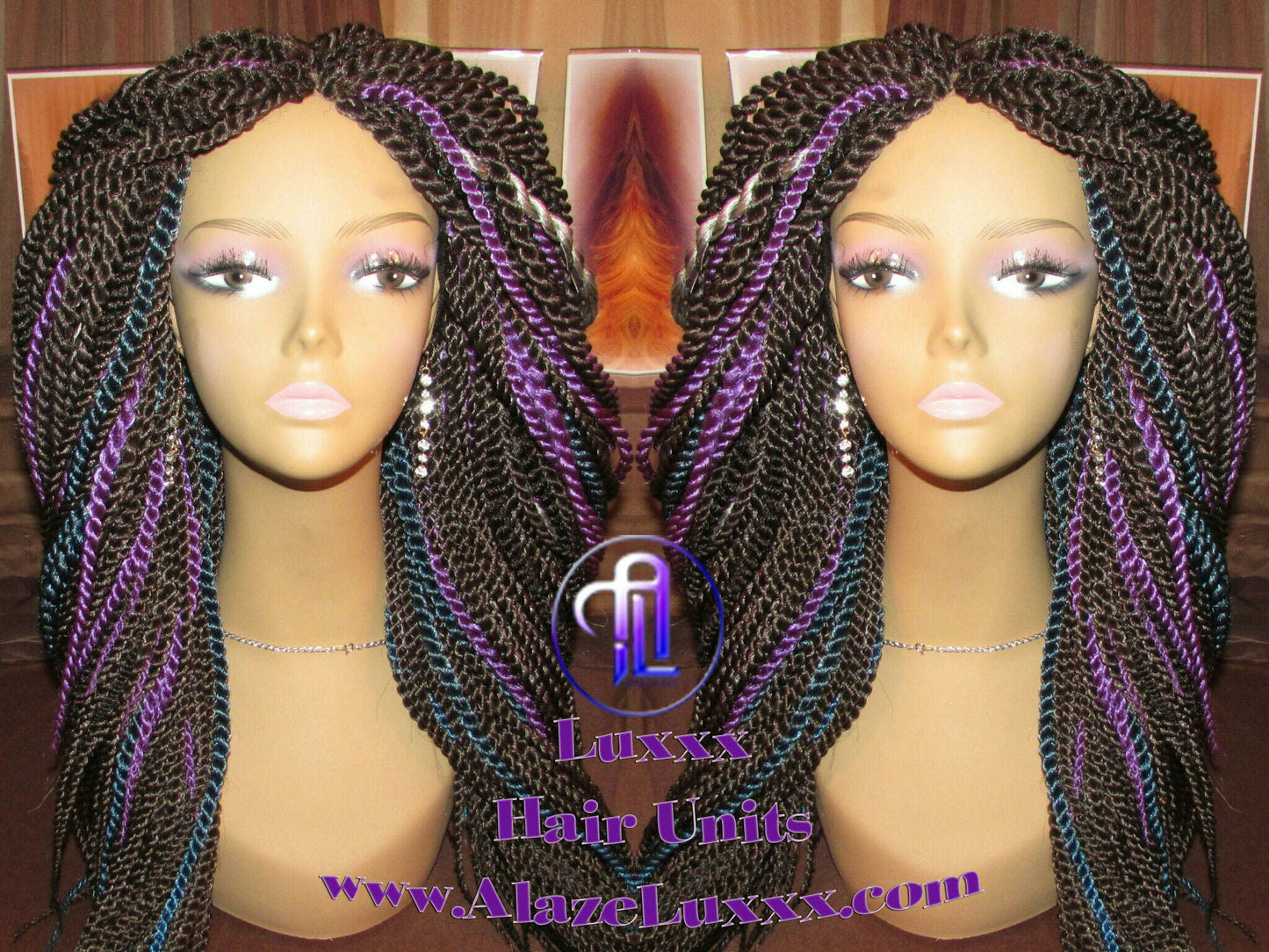 16' Bombshell Galaxy Hair Senegalese Twist Wig Unit! Alternative Hair Kinky Marley Crochet Twist Box Braid Braided Dred Lock Braiding Wig