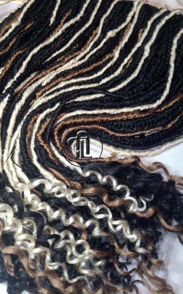 Black Blonde 613 Honey Blonde 27 Single Ended SE 75 Piece Set Kit Goth Mixed Soft Witch Boho Dread Braid Hair Wraps Extensions Textured