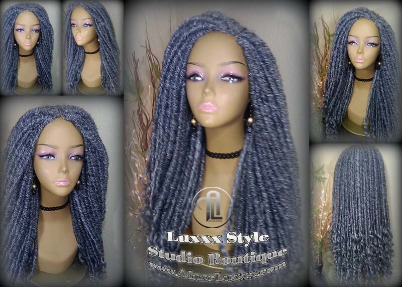 Big Large Fluffy Loc Wig Storm Silver Grey Gray 44 51 Gypsy Bohemian Boho Goddess Faux Dread Locs Wig Coplay Platinum Metallic Chrome Hair