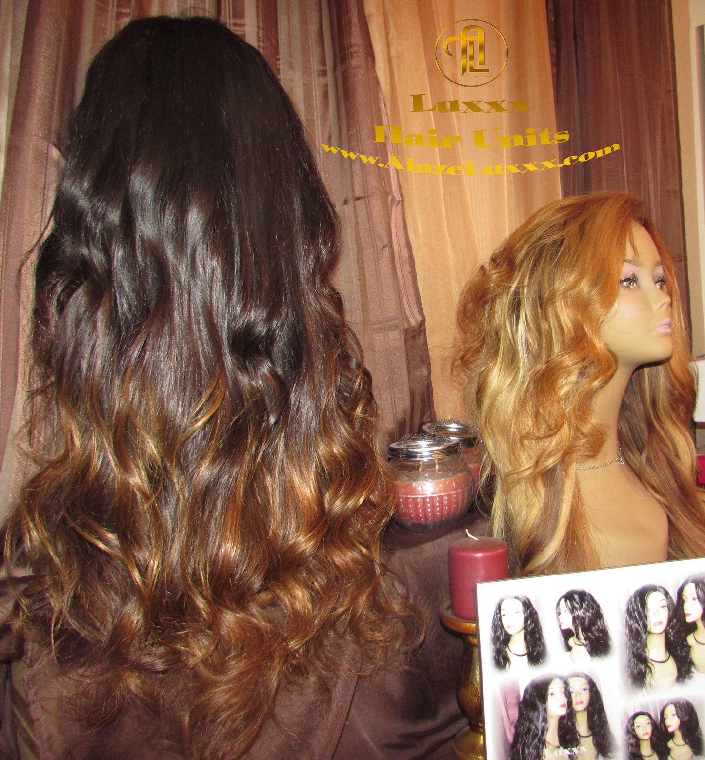 Ombre Virgin Hair Unit! 26 In' Long Brown #30  4x4 Closure Custom Color Lace Front Celebrity Wigs Ciara Wig Look Alopecia Areata universalis