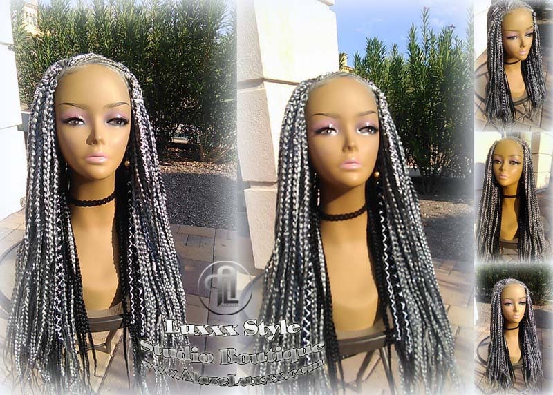 Fulani Cornrow Silver 51 Black Lemonade Braid Wig French Braids Feed in Braids Box Braids Tribal African Goddess Braids  Fulani Beyonce