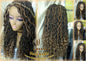 Distressed Dread DE SE Dred Lock Braided Wigs Brown Blonde Goddess Faux Loc Wig  Long Wavy Blonde Tips Ends 27  Hair Bohemian Boho Gypsy