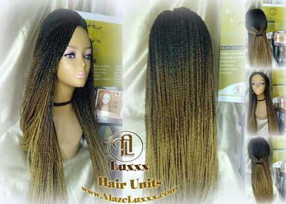 Senegalese Twist Braid Wig 26 28 Inch Long Ombre Black Brown Blonde 27 Small Crochet Braids Drag Queen Wig Synthetic Braiding Alopecia