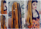 Ponytail Hair Hair Black Orange  Fall Extension Clipin Hairband Hair Tie box braids hair scrunchie Halloween
