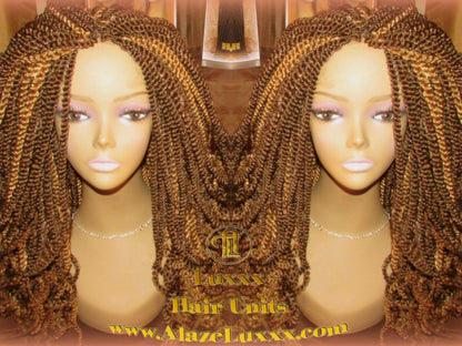 Kinky Twist Marley Twist Wig Brown Blonde 20' Handmade Unit!  NEW Natural Look! Kinky Hair Extensions 20'  Dred Lock Twist Ethnic Styles