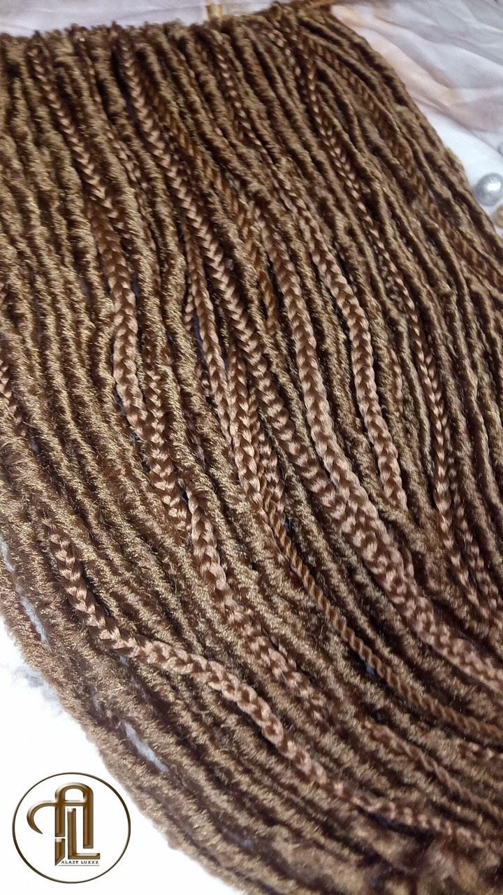 Straight Wavy Dread Single End honey blonde SE 75 Piece Set textured braid Bohemian synthetic dreadlock Soft Boho Dread Braid Hair Extension