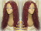 Rich Red Gold Goddess Faux Loc Braided Wig Gypsy Bohemian Boho Dread DE SE Dred Lock Crochet Braided Wig Costume Carnival Festival Hair wig