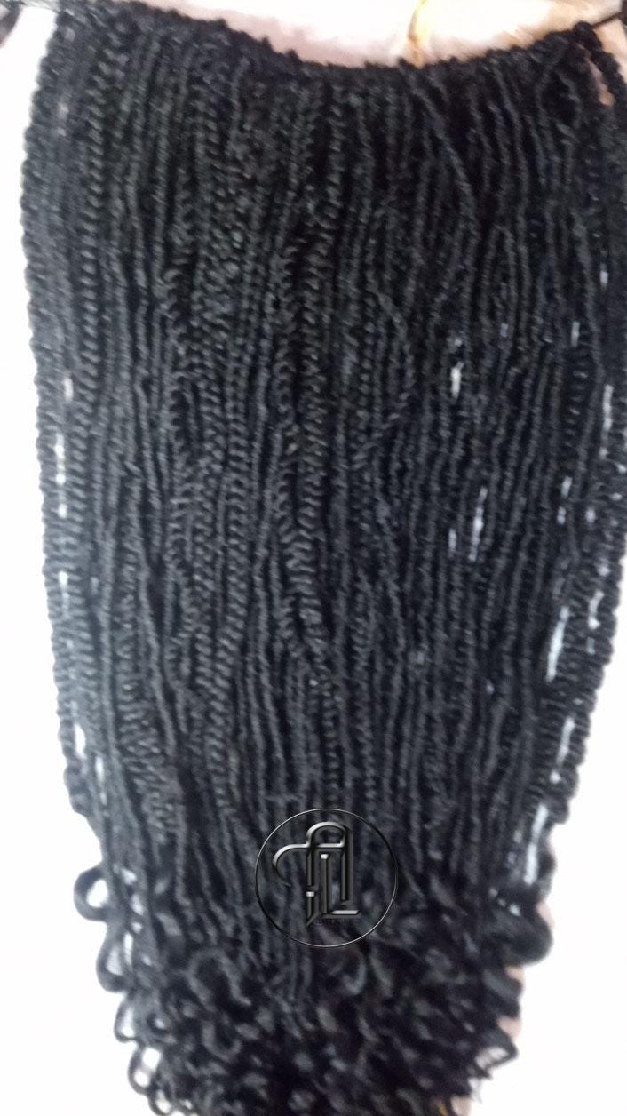 Hair Extensions Wavy Curly SE 75 Piece Kit Goth Mixed  Witch Boho Dread Braid Hair Textured Nordic Black Dreadlock 1b braids twist plaits