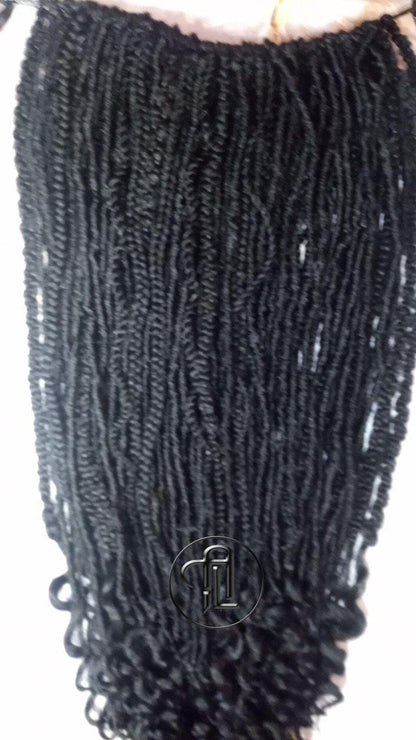 Hair Extensions Wavy Curly SE 75 Piece Kit Goth Mixed  Witch Boho Dread Braid Hair Textured Nordic Black Dreadlock 1b braids twist plaits