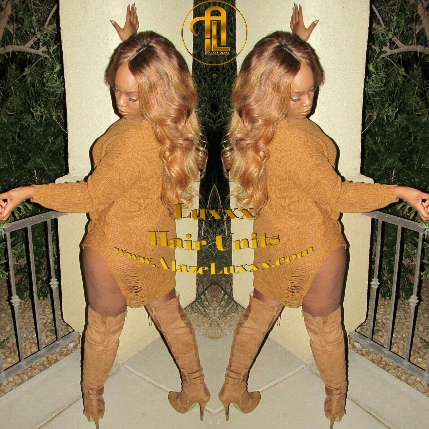 Honey Blonde Auburn 27/30 Dark Roots Ombre 22 In' Straight Long Custom Color Virgin Hair Unit Lace FrontWigs Kim Khloe Kardashian Wig Look
