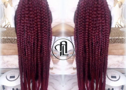 Viking Ponytail Hair Fall Extensions Ombre Black Red Burgundy Elements Accents Feathers box braids hair scrunchie Butterfly Jungle Braids