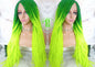 Green Florescent Gradient Chartreuse Slime Green Ombre Senegalese Twist Braid Wig Small Long Unicorn Braids Neon Festival EDC