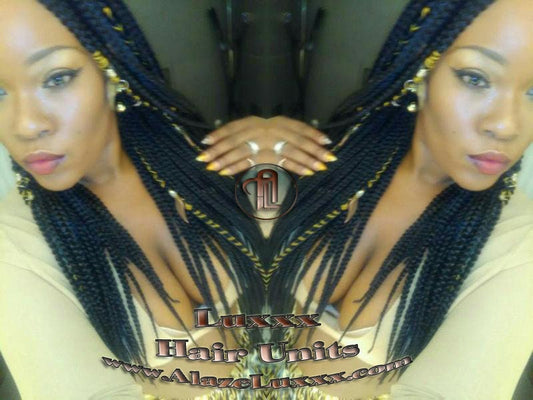 4x4 Lace Closure Black  Lemonade Fulani Cornrow Braid Wig French Braids Feed in Box Braids Swim Wig Gym Fulani Tribal Goddess Braids