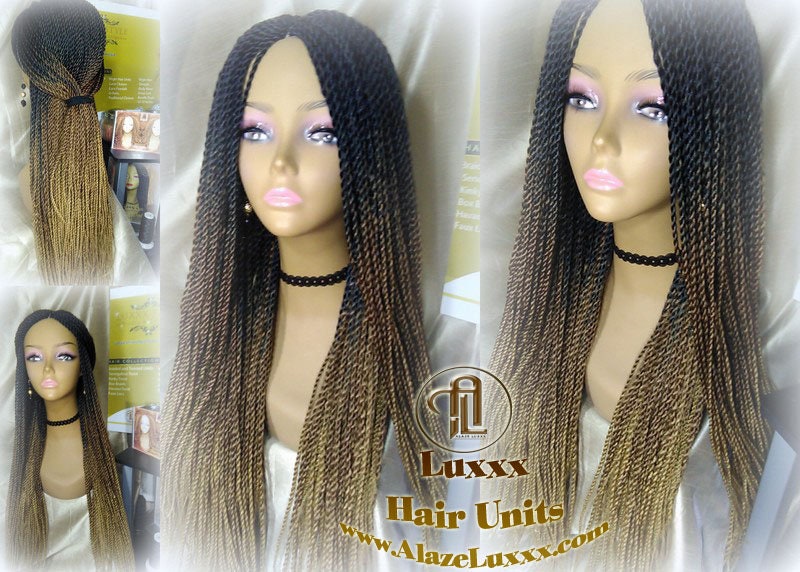 Senegalese Twist Braid Wig 26 28 Inch Long Ombre Black Brown Blonde 27 Small Crochet Braids Drag Queen Wig Synthetic Braiding Alopecia