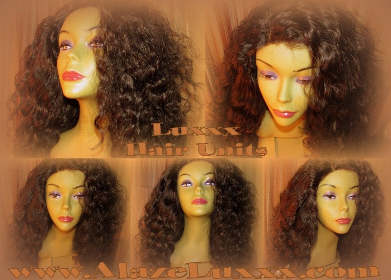 Virgin Hair Curly 20' Gorgeous  Custom Unit Lace Front  Celebrity Wigs  Wig Look Brazilian Malaysian or Peruvian Big Virgin Hair Curly Hair