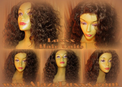 Virgin Hair Curly 20' Gorgeous  Custom Unit Lace Front  Celebrity Wigs  Wig Look Brazilian Malaysian or Peruvian Big Virgin Hair Curly Hair