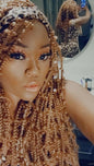 Headband Wig Butterfly Jungle Braids  Blonde  Box Braids Gypsy Bohemian Boho Wig Blonde Long Straight Waterfall Hair Braided Wig