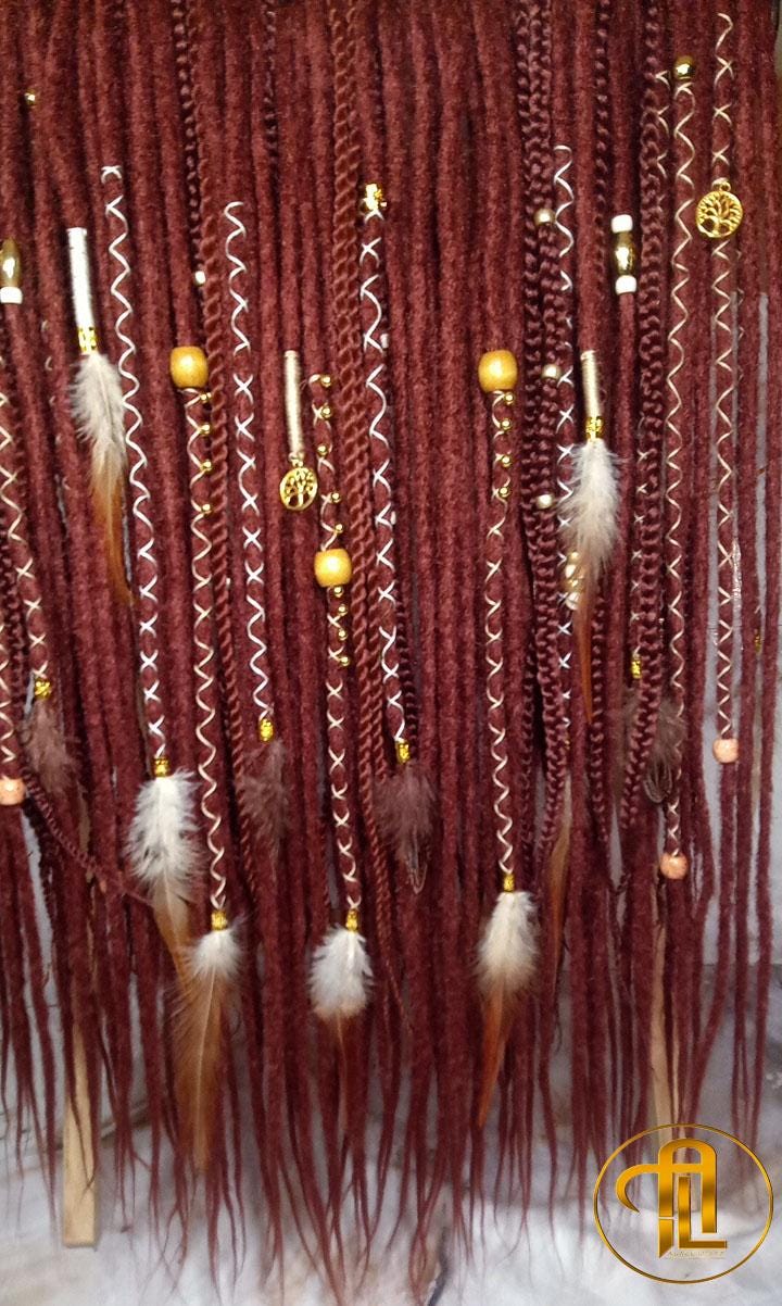 Ginger 350 Single End SE Set Kit Synthetic Soft Crochet Boho Dread Braid Hair Wraps Extensions Textured Single Loop Dread