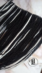 Black Silver White Grey Single Ended SE 100 Piece Set Kit Mixed Soft Crochet Boho Dread Braid Extensions Textured Natural Realistic