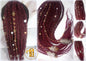 Viking Ponytail Hair Fall Extensions Ombre Black Red Burgundy Gold Elements Accents Feathers Jungle box braids hair scrunchie Butterfly