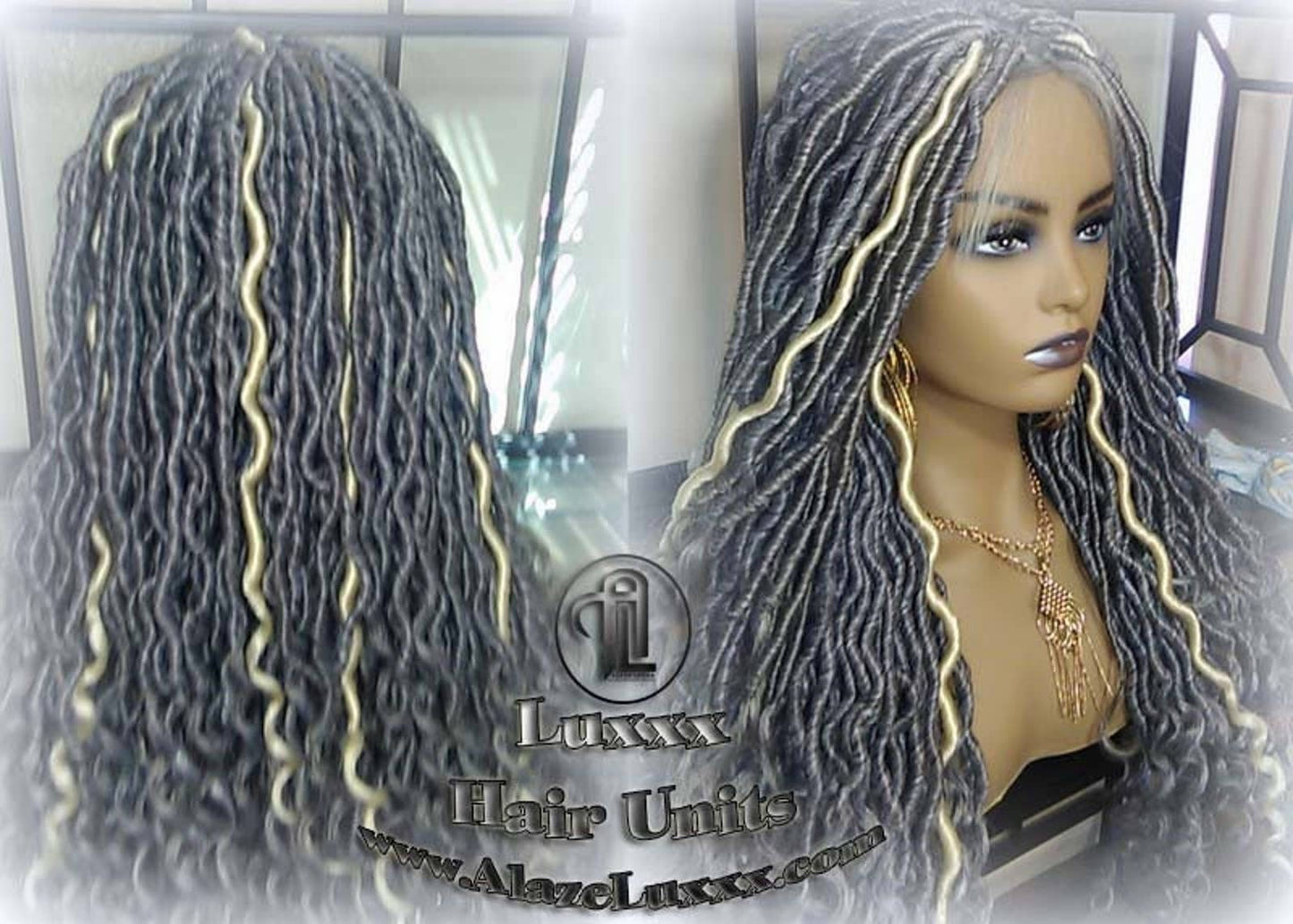 Gray 613 Platinum Blonde Lace Frontal Goddess Faux Dread Loc Lace Closure Straight Storm Silver Grey Gray 44 51 Boho Gypsy Wavy Lock