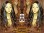 Ombre Virgin Hair Unit! 24 In' Long Brown #30 4x4 Closure Custom Color Lace Front Celebrity Wigs Ciara Wig Look