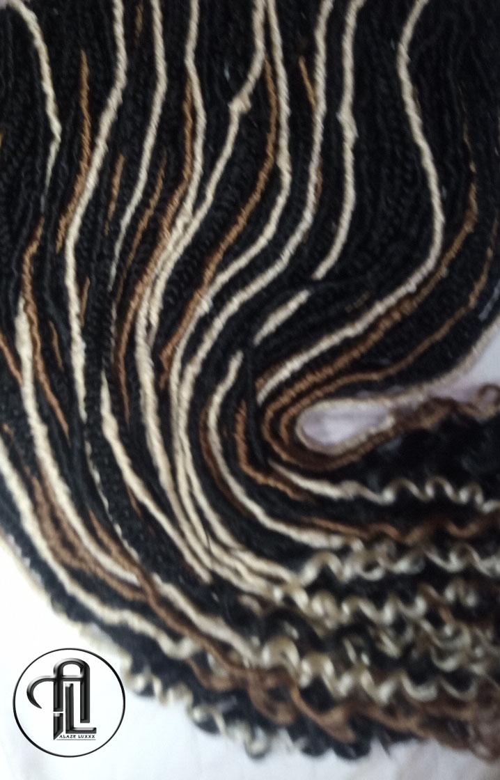 Black Blonde 613 Honey Blonde 27 Single Ended SE 75 Piece Set Kit Goth Mixed Soft Witch Boho Dread Braid Hair Wraps Extensions Textured