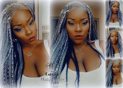 Fulani Goddess Braids Cornrow Silver 51 Black Lemonade Braid Wig French Braids Feed in Braids Box Braids Tribal African Beyonce