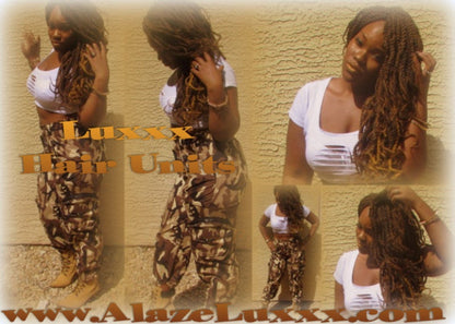Marley Blonde Kinky Twist Wig Unit! Brown Curl NEW Natural Look! Glueless Lace Finish! 14' Natural Kinky Twist Box Braid Dred Lock Twist Wig