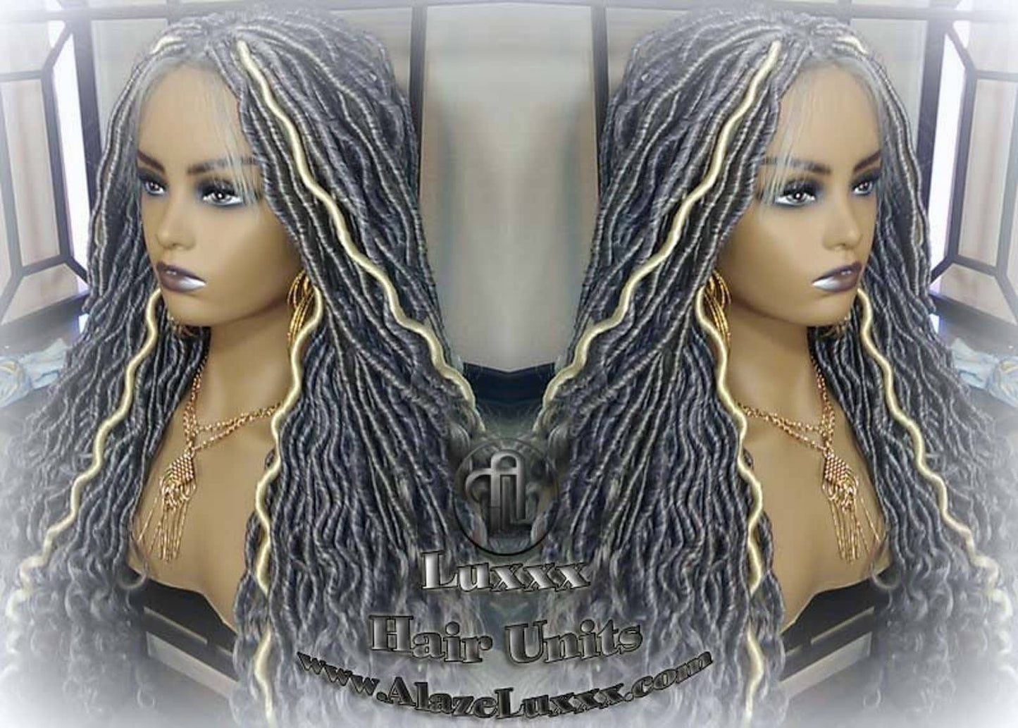 Gray 613 Platinum Blonde Lace Frontal Goddess Faux Dread Loc Lace Closure Straight Storm Silver Grey Gray 44 51 Boho Gypsy Wavy Lock