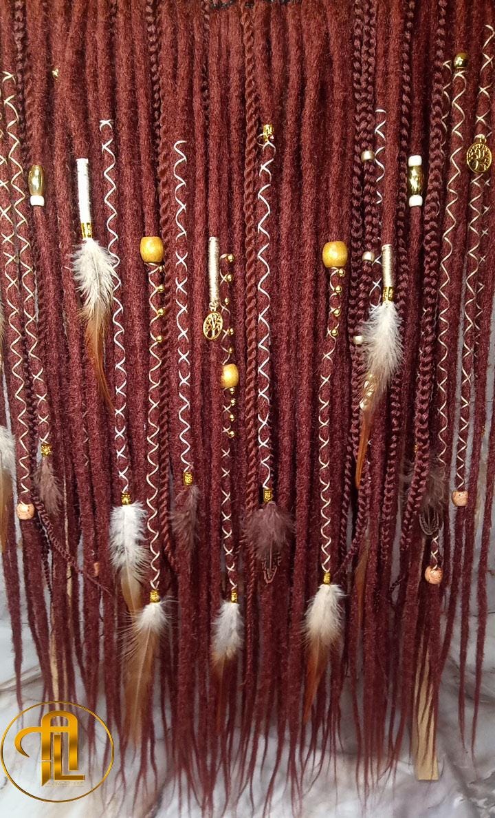 Ginger 350 Single End SE Set Kit Synthetic Soft Crochet Boho Dread Braid Hair Wraps Extensions Textured Single Loop Dread