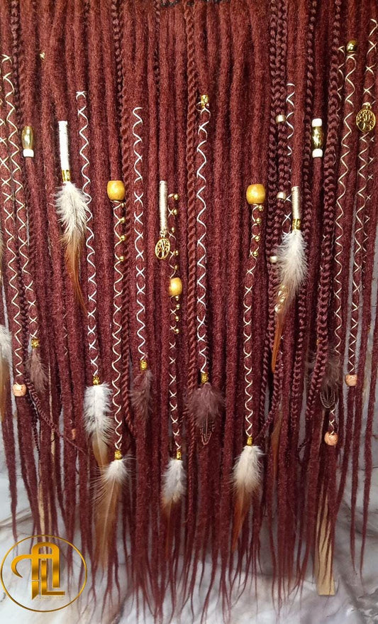 Ginger 350 Single End SE Set Kit Synthetic Soft Crochet Boho Dread Braid Hair Wraps Extensions Textured Single Loop Dread
