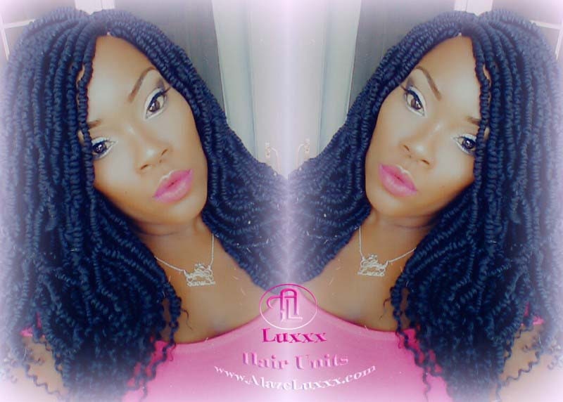 Passion Twist Black 1B Mini Small Fluffy Irregular Bomb  Twist Hair Spring Kinky Twist Bohemian Boho Water Wave Hair Passion twist hair