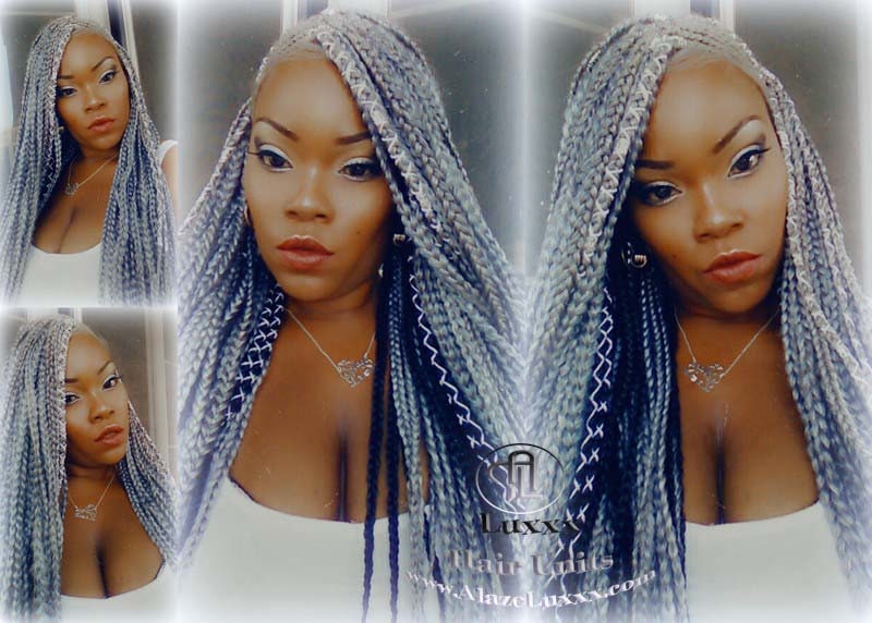 Silver 51 Black Lemonade Braid Wig Fulani Cornrow  French Braids Feed in Braids Box Braids Tribal African Goddess Braids  Fulani Beyonce