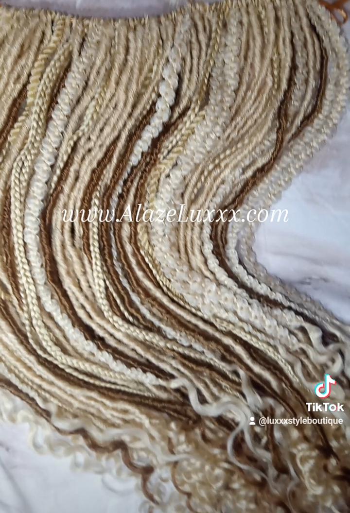Single End white honey blonde 613 27 SE 75 Piece Set Straight wavy dreads textured braid Bohemian synthetic dreadlock Soft Boho  Extension