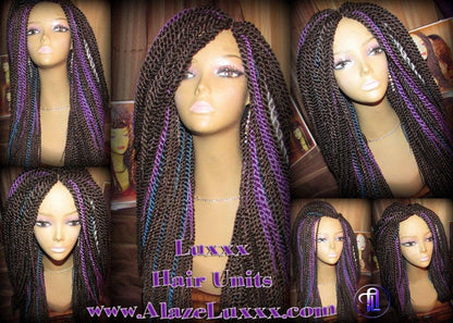 Senegalese Twist Wig 20' Straight Drop Galaxy Hair Unit! Alternative Kinky Marley Crochet Twist Box Braid Braided Dred Lock Braiding Wig