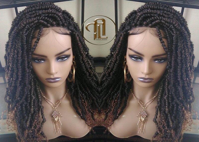 Passion Twist Short 14in Lace Closure 1B 30 Brown Mini Small Fluffy Irregular Bomb Gypsy Bohemian Boho Water Wave Hair Passion twist hair