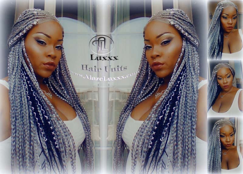 Fulani Goddess Braids Cornrow Silver 51 Black Lemonade Braid Wig French Braids Feed in Braids Box Braids Tribal African Beyonce