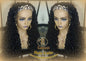 Headband Wig Black 1B Goddess Faux Loc Bohemian Boho Braided Wig