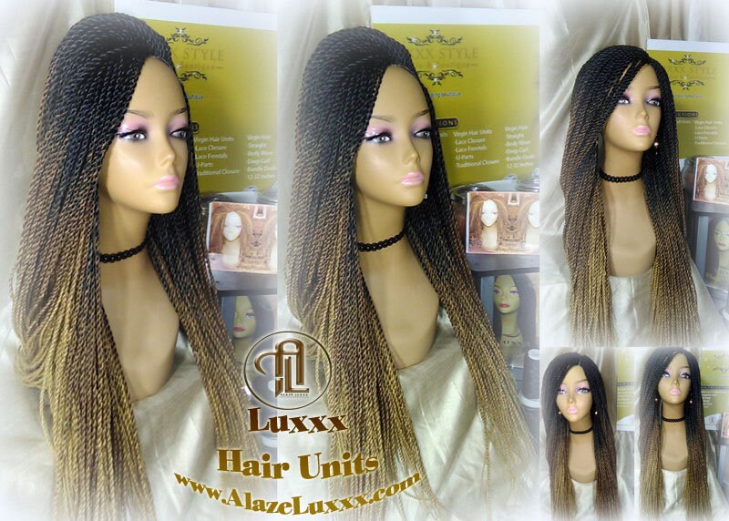 Senegalese Twist Braid Wig 26 28 Inch Long Ombre Black Brown Blonde 27 Small Crochet Braids Drag Queen Wig Synthetic Braiding Alopecia