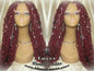 Rich Red Black Goddess Faux Loc Braided Wig Gypsy Bohemian Boho Dread DE SE Dred Lock Crochet Braided Wig Costume Carnival Festival Hair wig