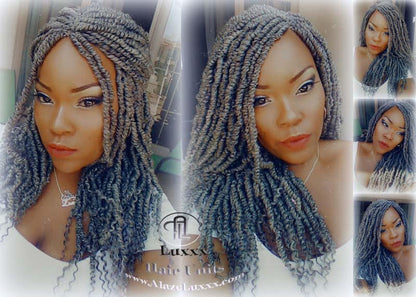 Passion Twist Mini Short Storm Small Fluffy Irregular Bomb  Passion Twist Hair Storm 44 51 Grey Gray Silver  Gypsy Bohemian Boho Water Wave