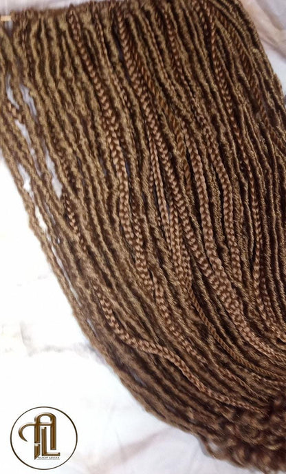 Straight Wavy Dread Single End honey blonde SE 75 Piece Set textured braid Bohemian synthetic dreadlock Soft Boho Dread Braid Hair Extension