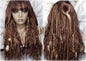 Dread Braid Full Wig Bangs Twist Soft Crochet Boho Synthetic Bohemian Dark Root Ombre Brown Blonde Long Wavy Curly Balayage Wig
